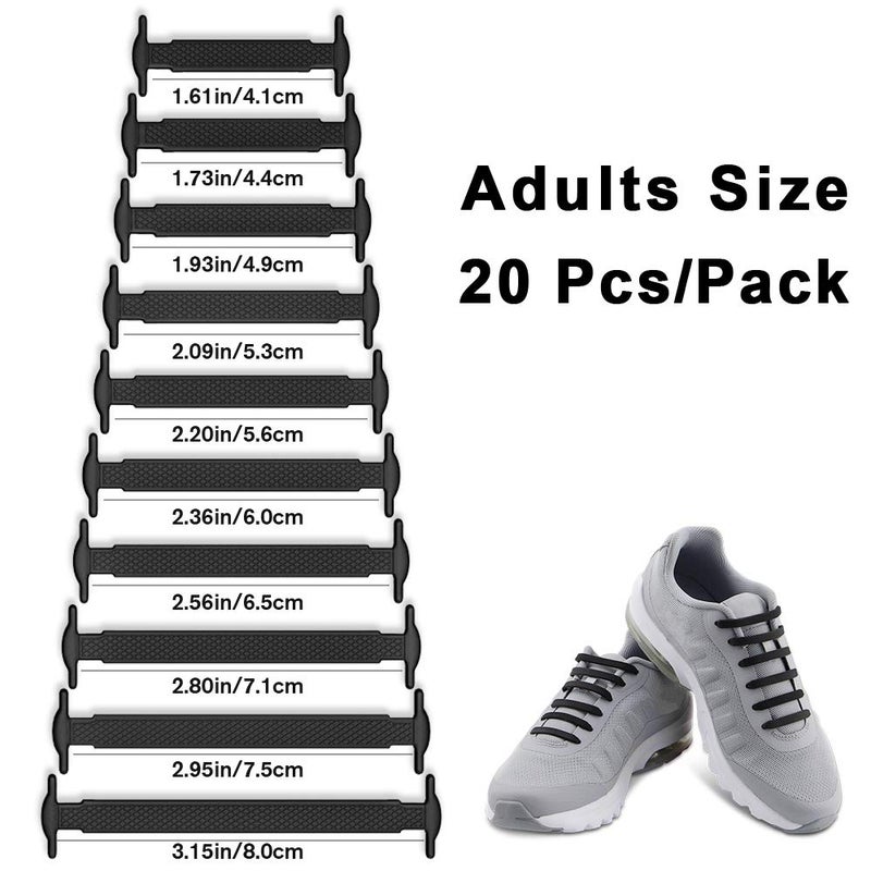 HOMAR No Tie Shoelaces for Kids and Adults Stretch Silicone Elastic No Tie Shoe Laces - Image 2